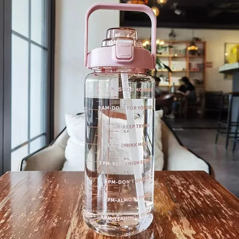 Wandrly Flow — 2L Portable Sports Water Bottle with Straw